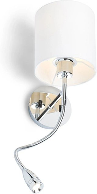 Rendl Wandleuchte Versina LED in Weiß und Chrom mit verstellbarem Up-Down-Lichteffekt - Bild 1