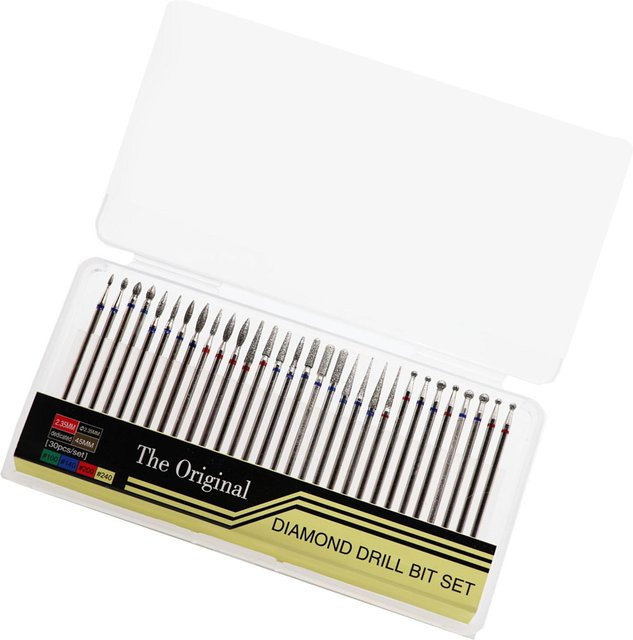 Koogeelife Maniküre-Schleif-Bit-Set, 30-teilig, Grau, Unisex - Bild 1