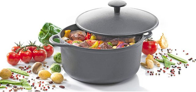 RUSTICA Eisenguss-Fleischtopf in Schwarz, Durchmesser: 20 cm - Bild 1