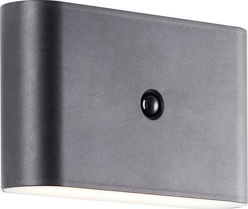 Brilliant Xino G80605/06 LED-Außenwandleuchte mit Bewegungsmelder in Schwarz für Balkon und Terrasse - Bild 1