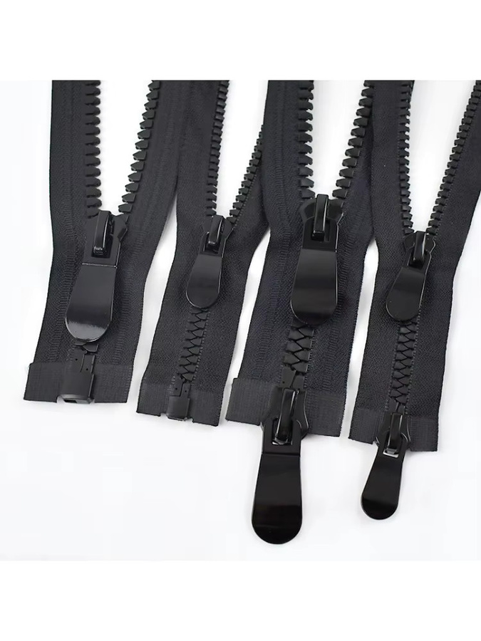 Meetee Kunststoff-Reißverschluss Reparatur-Set mit Doppel- und Einzelschieber für Taschen und Zelte, Farben: Schwarz und Weiß, Länge: 70-150 cm - Bild 7