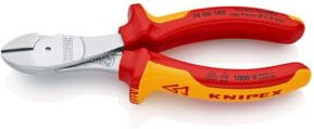 Knipex Kraft-Seitenschneider 74 06 160 isoliert mit Mehrkomponenten-Hüllen, VDE-geprüft, rot, Länge: 160 mm - Bild 1