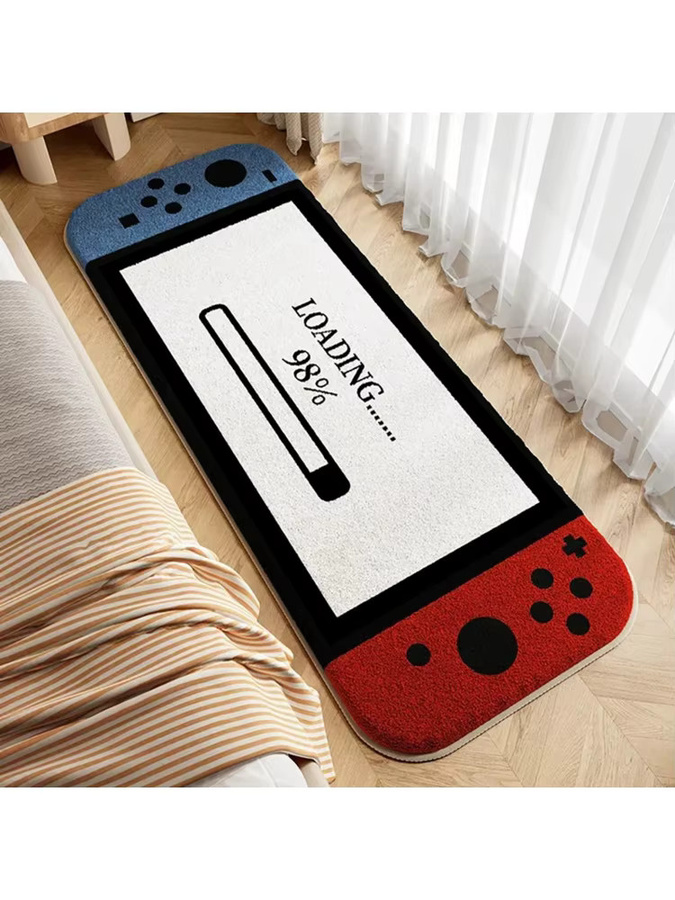 VIKAMA Teppich in Form einer Spielekonsole, rutschfest und isolierend, modern und abstrakt für Flur, Schlafzimmer oder Eingangsbereich - Bild 3