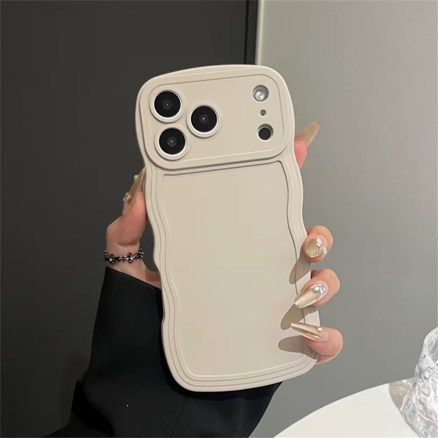 szHAIyu Flüssige Silikon-Wellen-Handyhülle mit Vollobjektivschutz für iPhone 11 bis iPhone 17 Air in Gelb - Bild 3