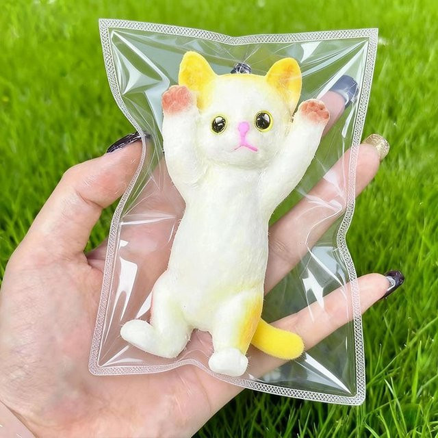 A Family Of Home Textiles Katze Quetschspielzeug, Weiches Klebriges Kätzchen Squishy Stressabbau Fidget Puppe - Bild 1