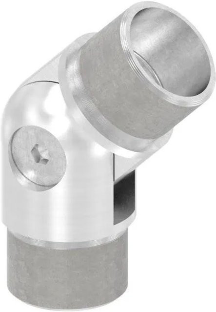 FeNau Gelenkstück aus V2A Edelstahl in Silber für Rohr Ø 33,7 x 2,0 mm zum Stecken - Bild 1