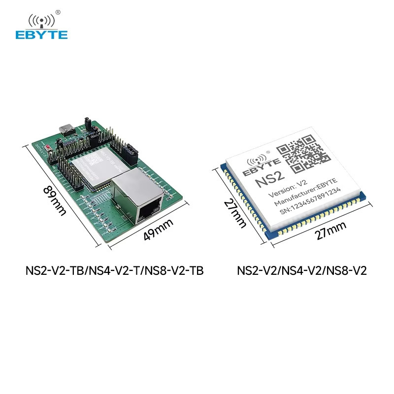 EBYTE Multi-Seriell-Port zu Ethernet-Modul für Modbus-Protokolle mit 2-Wege, 4-Wege und 8-Wege Unterstützung sowie Virtual Serial Port Testing Board - Bild 2