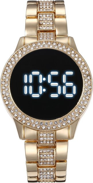 Le Jardin Armbanduhr, Digitaluhr, Quarz, Edelstahl, Gold, Damen - Bild 1