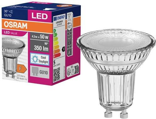 Osram LED Reflektor GU10 Kaltweiß 4,3W (entspricht 50W), Durchmesser: 50 mm, Höhe: 50 mm - Bild 1