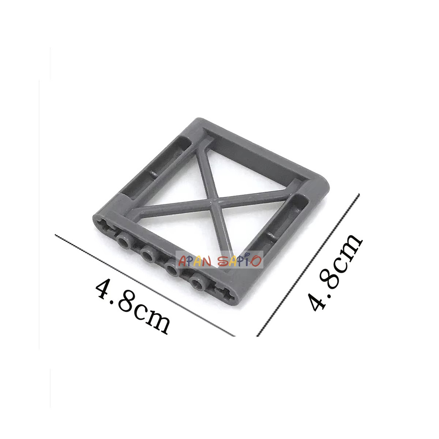 APAN SAPIO DIY Bausteine Unterstützung Rahmen Ziegel, 50-teiliges Set, Kunststoff, Grau - Bild 2