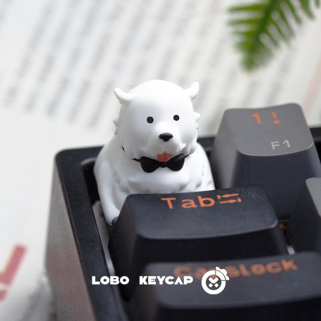 LOBO KEYCAP Custom Resin Esc Tastenkappe Spy X Family Bond Dog in Weiß für mechanische Tastaturen - Bild 1