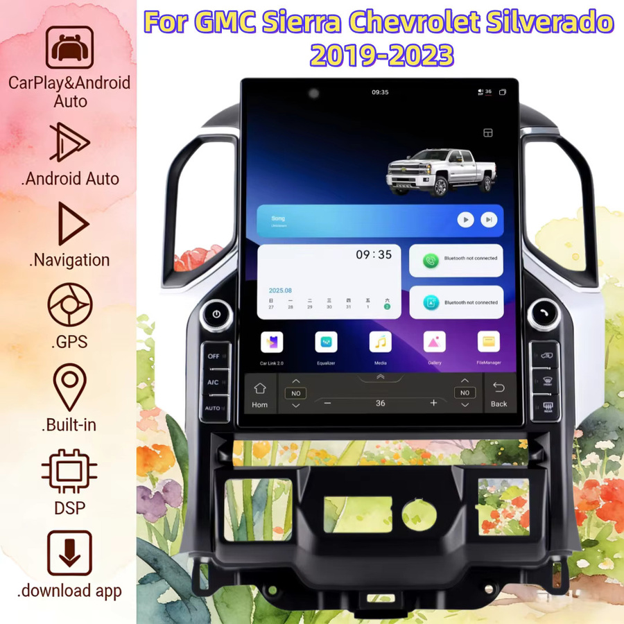 YANFU Multimedia Autoradio mit 16,2 Zoll Display für Chevrolet Silverado und GMC Sierra (2019-2023) inklusive GPS und CarPlay in Schwarz - Bild 6
