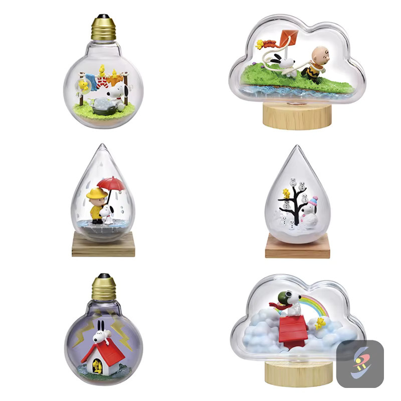 RE-MENT Snoopy Scene Miniatur Wetterflasche Blind Box mit Sammelfiguren als Anime Ornamente - Bild 2