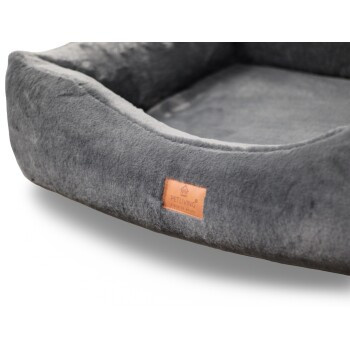 Petliving orthopädisches Hundebett Lina extra weich anthrazit XL mit Mikrofaser und abnehmbarem Bezug - Bild 3