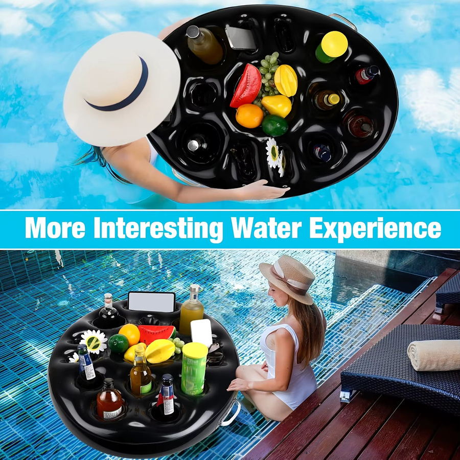 YHSBUY Aufblasbarer Eisbehälter und multifunktionaler schwimmender Getränkehalter für Partys - Bild 6