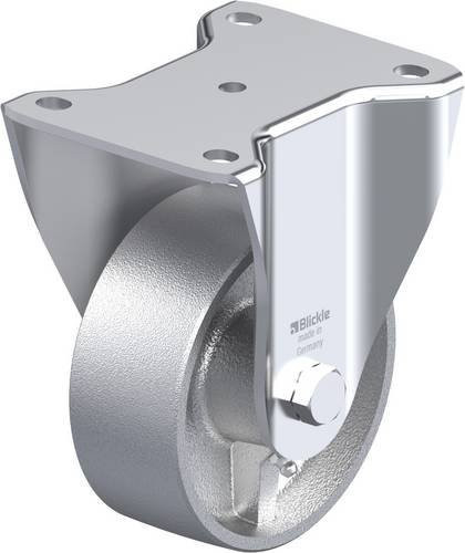 Blickle Bockrolle BH-G 127G in Silber aus Stahl mit einem Rad-Durchmesser von 125 mm und einer Tragfähigkeit von maximal 750 kg - Bild 1