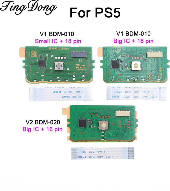 TingDong Touchpad für PlayStation 5 V1 V2 BDM-010 BDM-020 mit 16pin und 18pin Flexkabeln - Bild 1