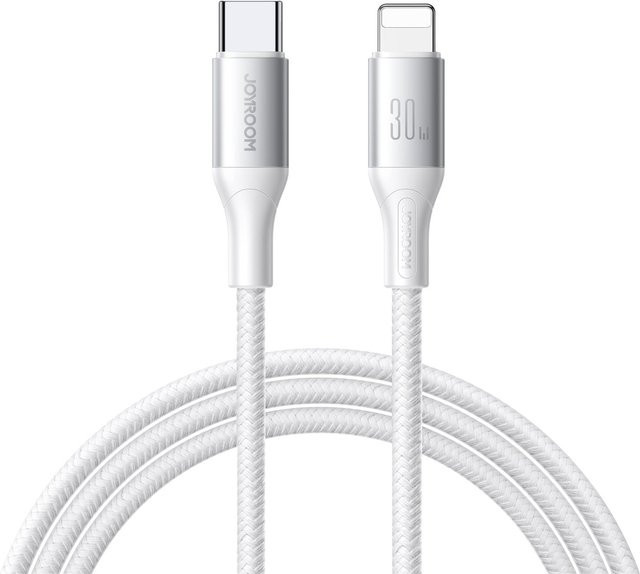 Joyroom USB-C auf Lightning Lade- und Datenkabel Flash, 30W, Weiß, 1m - Bild 1
