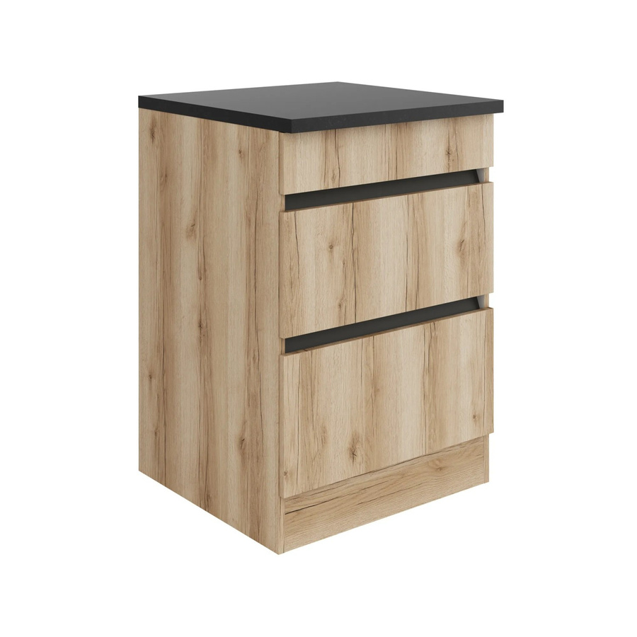Optifit Küchen-Unterschrank für Kochfeld Kaya290 WildEiche Nachbildung, Farbe: Braun, B/T/H: 60 x 60 x 88 cm - Bild 2