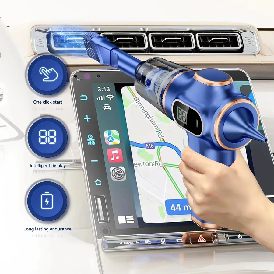 XMSJ Akku Handstaubsauger kabellos in Blau für Heim und Auto - Bild 2