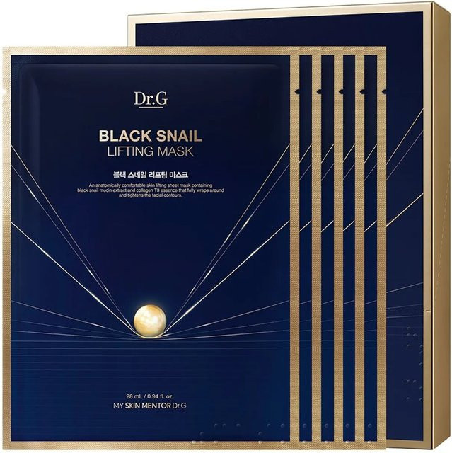 Dr.G Black Snail Lifting Maskenblatt, 28 ml, mit Niacinamid - Bild 1