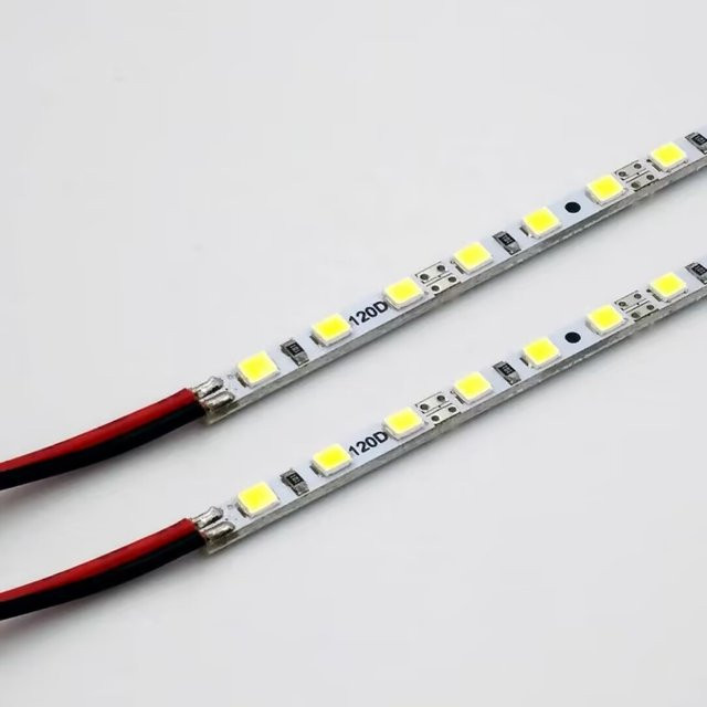 10 Stück JOYPINJ LED starrer Lichtstreifen 12V 24V mit 120 LEDs/m für Buchstabenbeleuchtung und Leuchtkästen, Dicke: 3 mm oder 4 mm - Bild 1