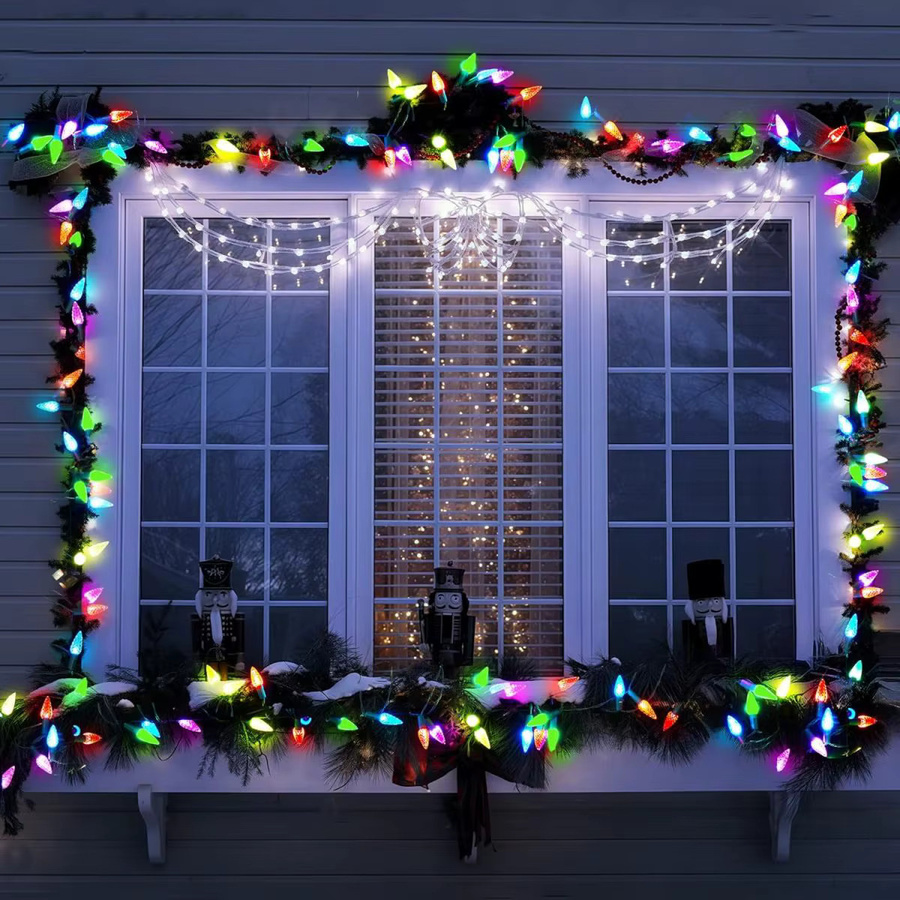 Peach Forest Solar Erdbeere LED Lichterkette mit 50 LEDs in Multicolour, wasserdichte Fee Lights mit 8 Modi für Weihnachtsbaum und Garten-Dekoration - Bild 6
