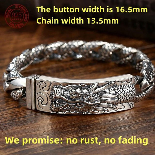 TIANGU Armband 925 Silber, 6mm, 22cm, Unisex - Bild 1