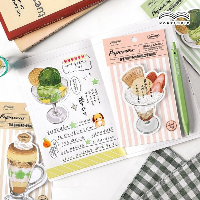 Kawaii Notizblock Parfait Cup Serie liniertes Briefpapier in Multicolour - Bild 1