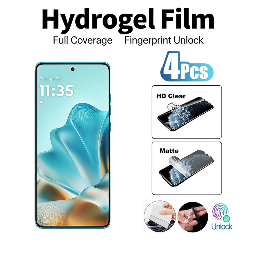 4er-Pack Hydrogel-Displayschutzfolie für Motorola Edge 70 Ultra, Edge 70 Fusion, Plus, Moto G Stylus, G Power und G Play 5G, transparent - Bild 2