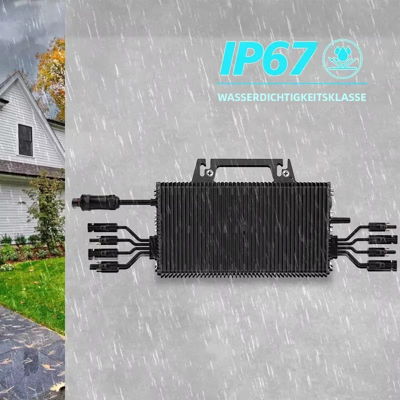 Sukflow Balkon-Solar-Mikrowechselrichter 2400W mit 4 MPPT, Plug-and-Play, WLAN-Überwachung und IP67 Schutz, Schwarz - Bild 4