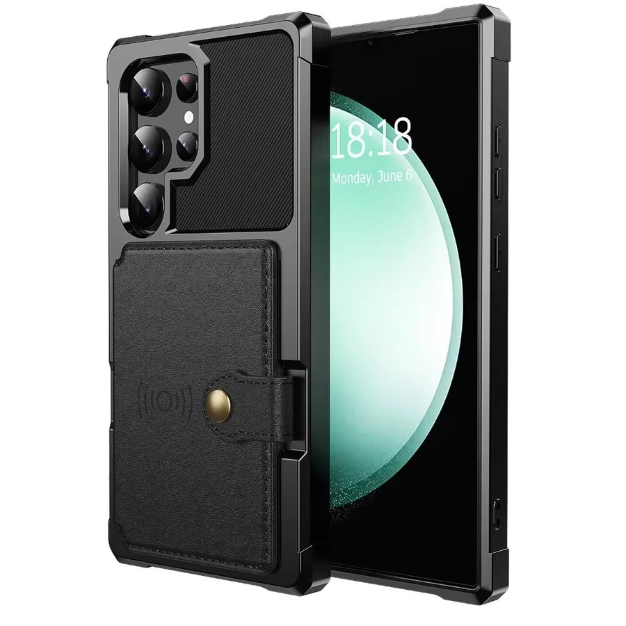 ZM03 Kartenetui-Hülle für Samsung Galaxy S26 S25 S24 S23 S22 S21 Ultra FE A56 A36 in Schwarz und Grün - Bild 6