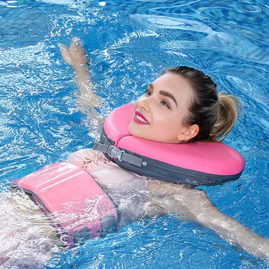 MUQZI Schwimmkragen für Erwachsene und Jugendliche in Rosa zur Unterstützung von Kopf und Nacken - Bild 2