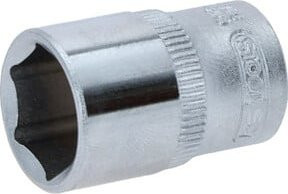 KS Tools 1/4" CLASSIC Sechskant-Stecknuss aus Chrom-Vanadium, 12mm, Silber - Bild 2