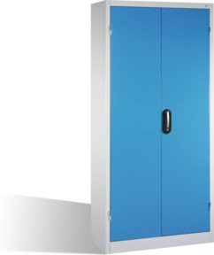 C+P Schwerlast-Werkzeugschrank mit Drehtüren und 4 Innenböden, Farbe Lichtblau und Lichtgrau, H: 195,0 cm, B: 93,0 cm, T: 40,0 cm - Bild 1