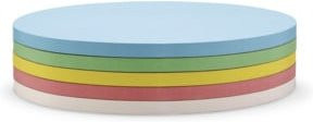 Magnetoplan Kommunikationskarten selbstklebend, 250 Stück, 5-farbig sortiert, Oval, B: 11,0 cm, H: 19,0 cm - Bild 1
