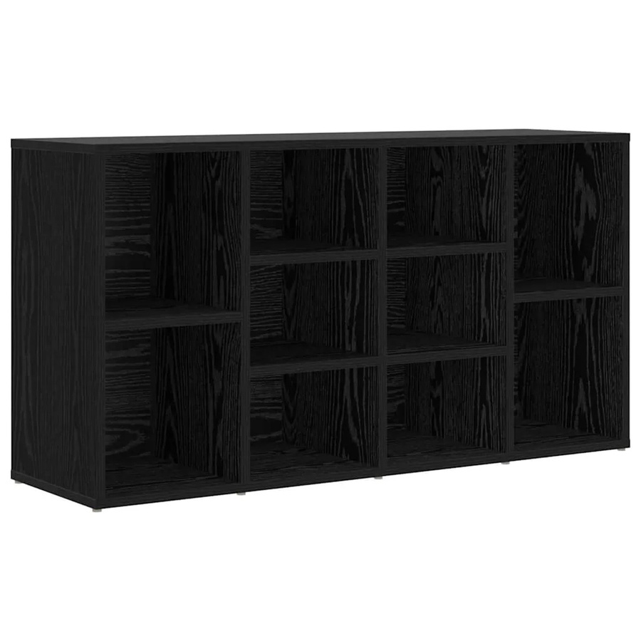 vidaXL Schuhbank in Schwarz und Eichen-Optik aus Holzwerkstoff, B/T/H: 103 x 30 x 54,5 cm - Bild 2