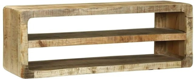 vidaXL TV-Schrank aus Massivholz Mango in Braun mit Regalfächern B/T/H: 100 x 32 x 36 cm - Bild 1