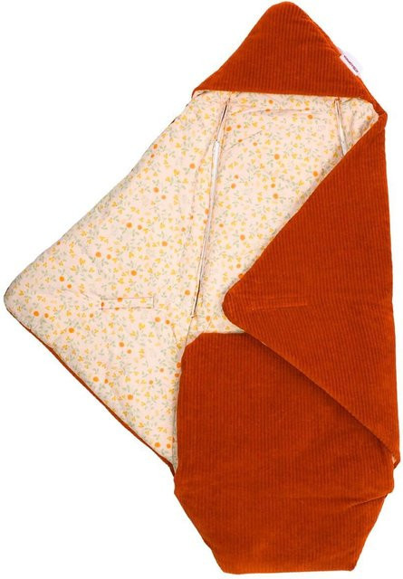 Hobea-Germany Einschlagdecke aus Bio-Baumwolle für Babys in Orange - Bild 1