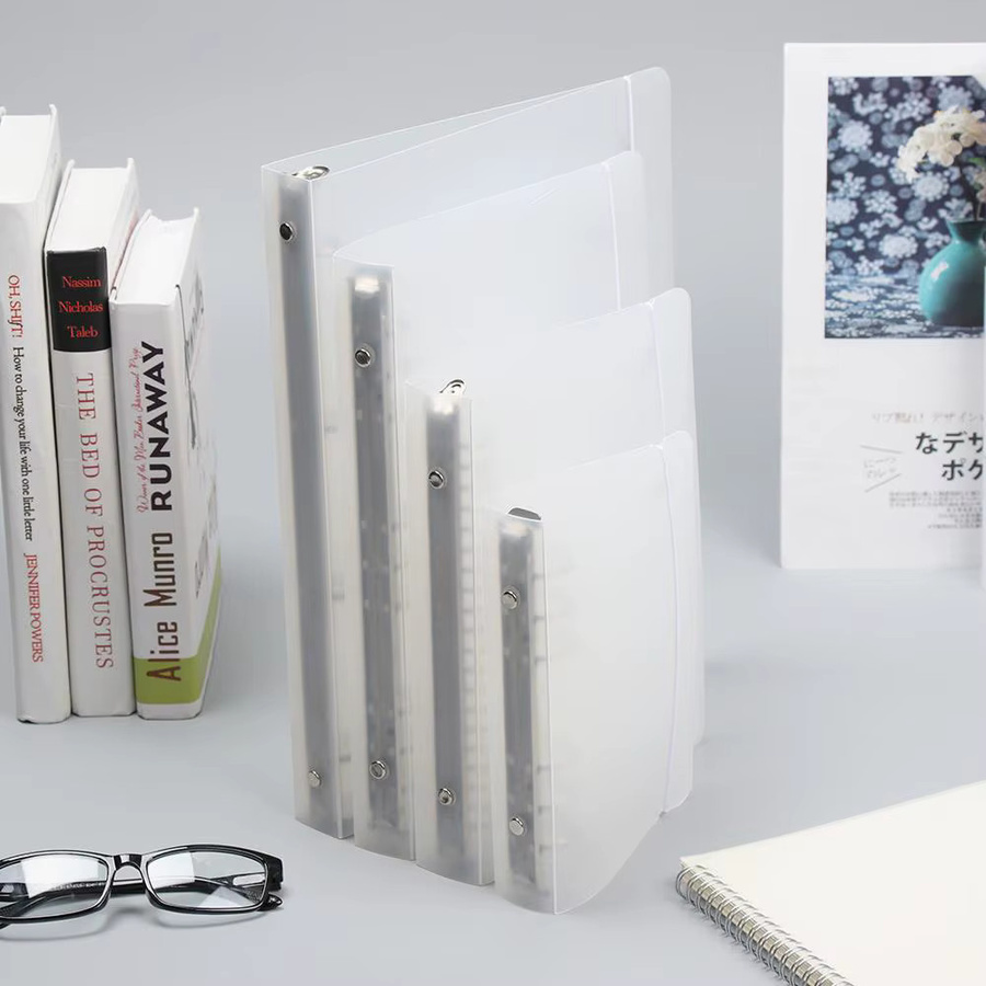 Transparenter Ringordner aus Kunststoff für Loseblatt-Notebooks im Format A6 - Bild 2