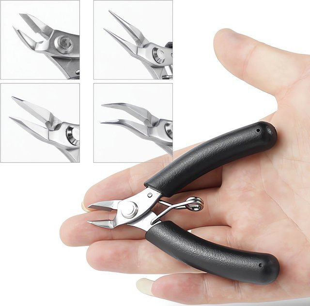 YQXINQIDZ Mini Drahtschneider Diagonalzange in Silber für Elektronik und DIY-Handwerk - Bild 1