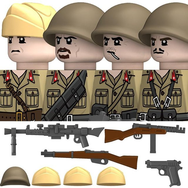 Linyi toy WW2 Italienische Armee Militärfigur Bausteine Infanterie ab 14 Jahren - Bild 1