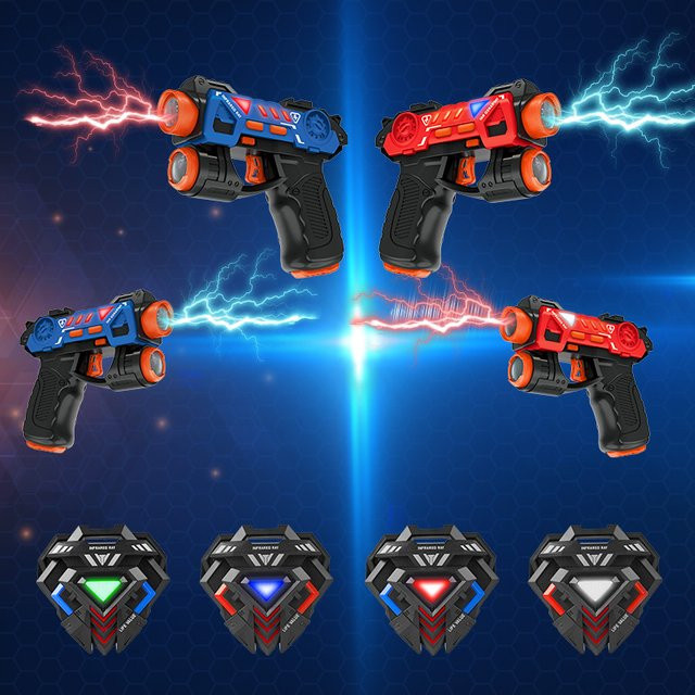 VATOS Infrarot-Laser-Tag-Waffenspiel, 4 x Westen, ab 3 Jahren - Bild 1
