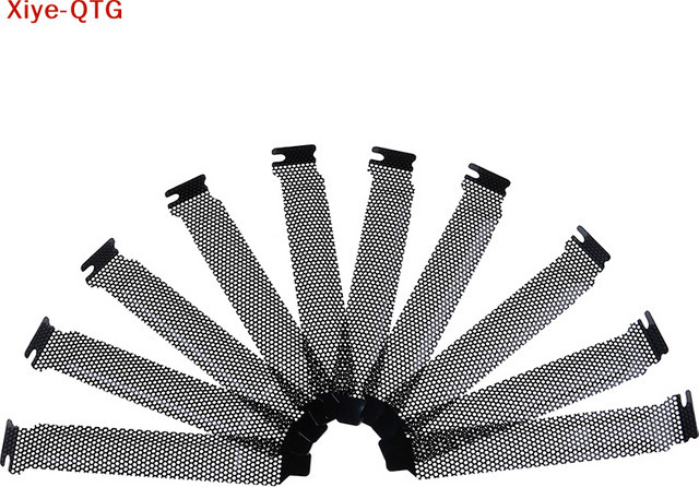10 Stück PCI-Steckplatzabdeckungen aus Hartstahl in Schwarz als Staubfilter und Blindplatten, L x B x H: 12 x 2 x 1,2 cm - Bild 1