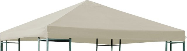 DEGAMO Ersatzdach für Metall- und Alupavillon in Ecru, wasserdicht aus PVC-beschichtetem Polyester, B/T/H: 300 x 300 x 0 cm - Bild 1