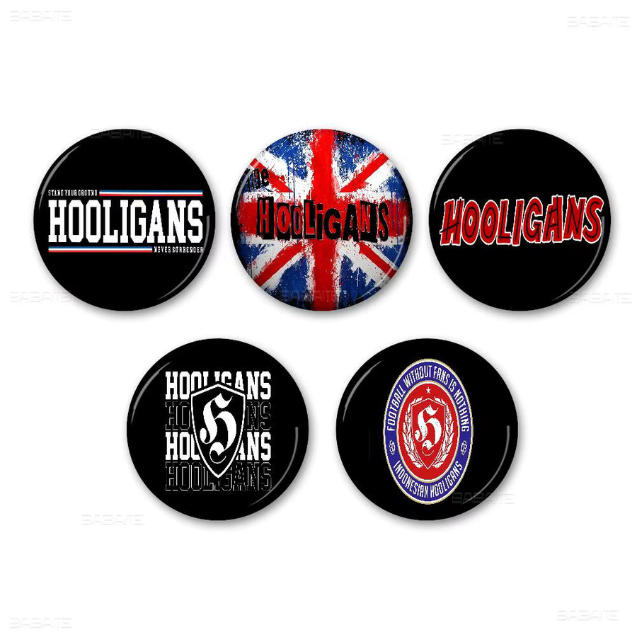 H-Hooligans Button Pins, Tier Icon, Unisex - Bild 4