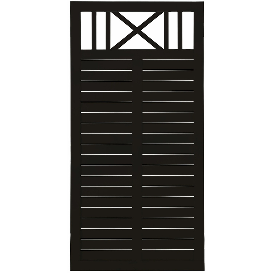 Plus Sichtschutzzaun Nostalgi aus Nadelholz in Schwarz, Höhe: 90 cm, Breite: 180 cm - Bild 2