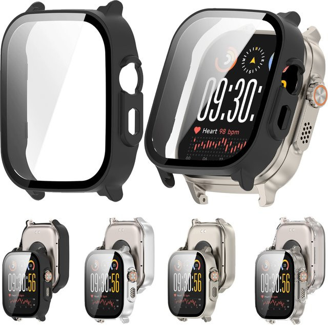 Realme Smartwatch Schutzhülle, PC+Glas, transparent, Schwarz - Bild 1