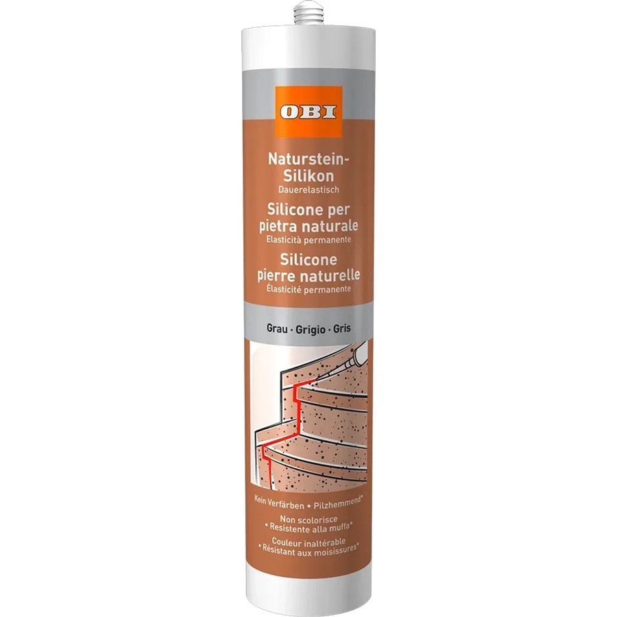 OBI Naturstein-Silikon Grau, schimmelresistent, 310 ml - Bild 2