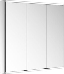 Keuco Spiegelschrank Royal Modular 2.0 mit 3 Türen und 2 Schränken, B/H/T: 100 cm x 90 cm x 12 cm, Weiß/Silber mit LED-Beleuchtung und Sensorsteuerung - Bild 1